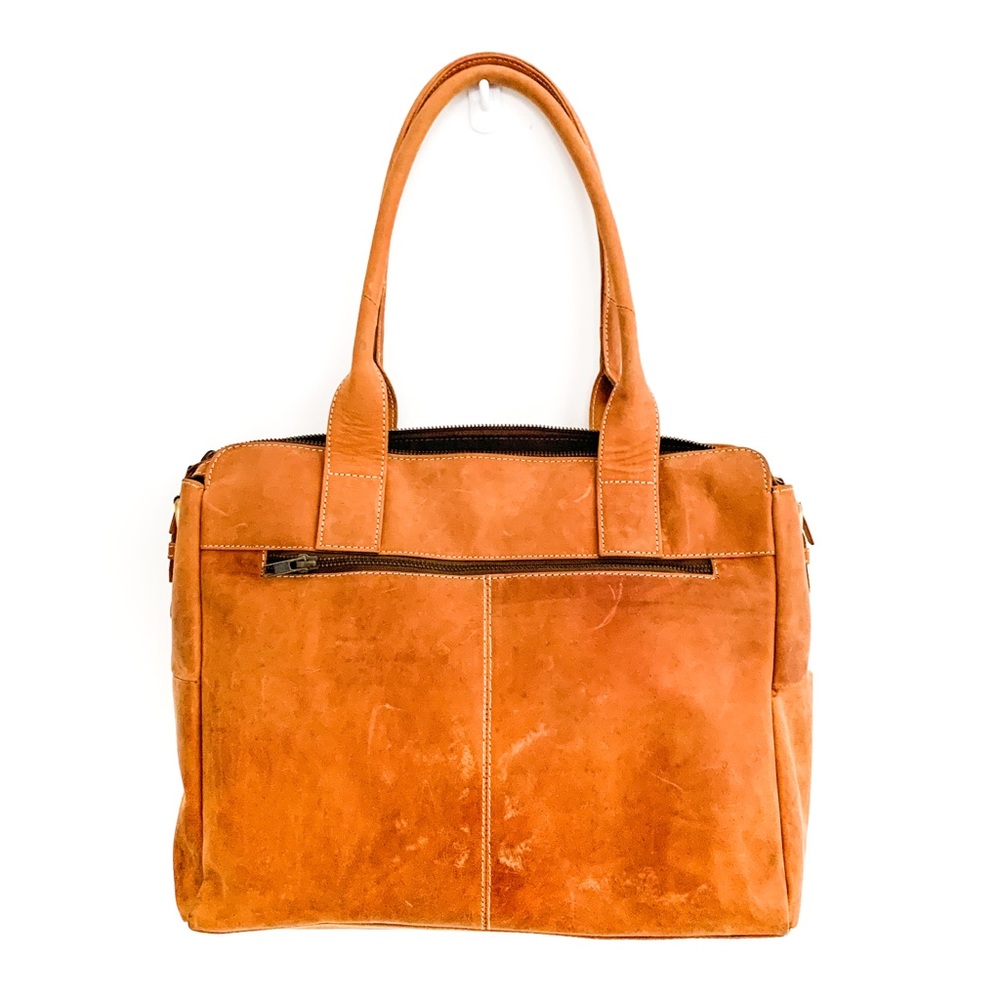 Vintage Inspired Leather Tote Bag - Picture 3 of 7